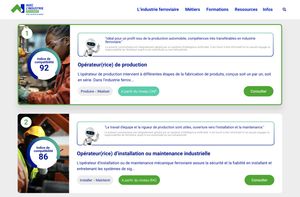 Page de Résultats de recherche métier avec IA